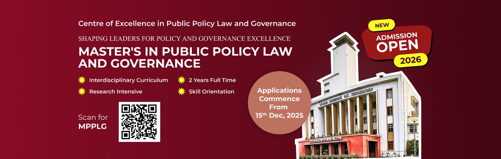 MPPLG Admission Open 2026